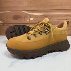 Fitflop NEO-D-HYKER Waterproof Nubuck/Suede Tan Walking Sneakers Women's sz 10
